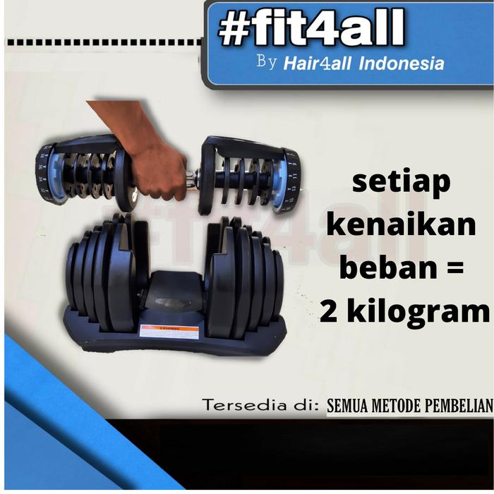 F202 40KG Kettler Bowflex ADJUSTABLE DUMBELL set barbel alat fitness