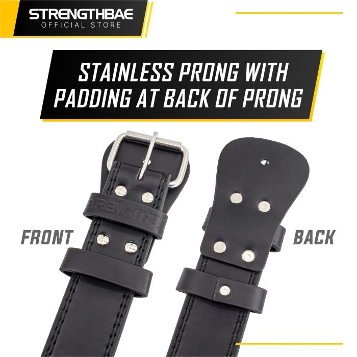 Weightlifting Belt STRENGTHBAE Sabuk Gym Bodybuilding Crossfit Fitness - M (75-100cm)