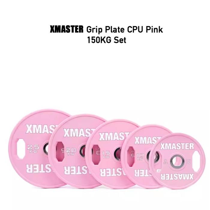 XMASTER Set Bumper Plate CPU 140-150KG Standar IWF IPF CrossFit Powerlifting ROGUE ELEIKO Bahan Bumper & Steel untuk Gym dan Studio Fitness 140KG Set - Steel Ch 150KG