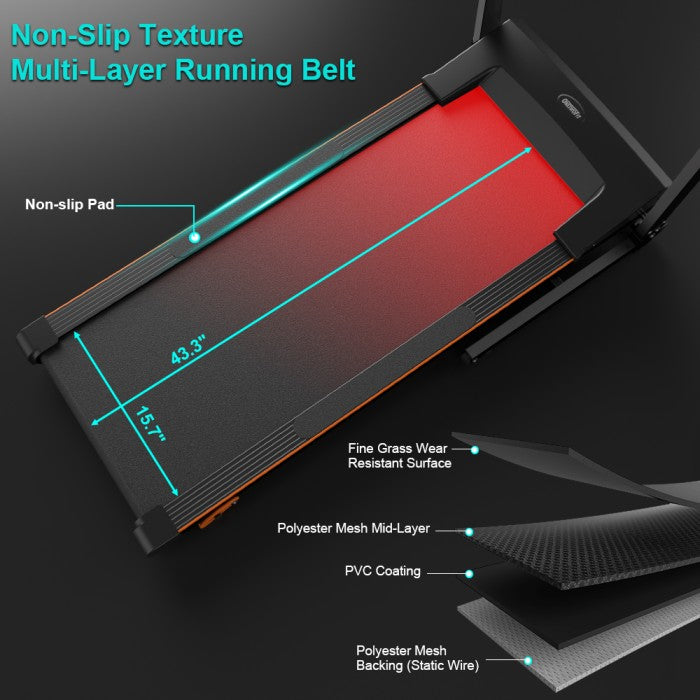 OneTwoFit Alat Fitness Smart Treadmill Elektrik Foldable Treadmill