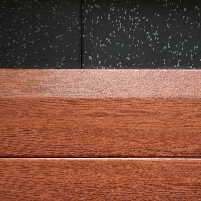 XMASTER Lantai Karet Gym Coklat - Peredam Suara & Anti Bau | Solid EPDM & SDR Granules | Tahan Benturan & Aus | Alas Karet Fitness untuk Home Gym & Studio - 100x100 Dark Wood