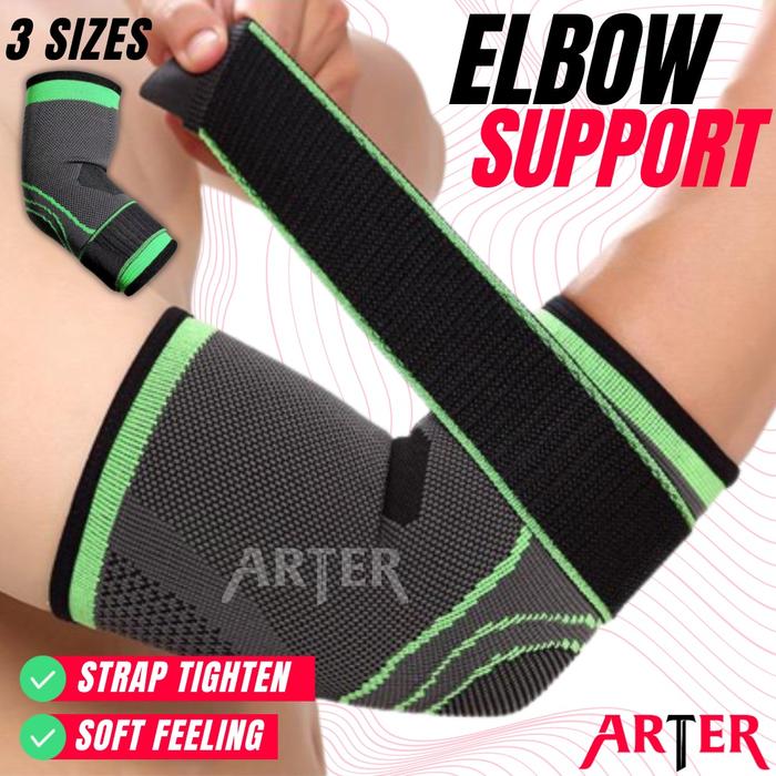 ARTER Elbow Support With Strap Pads Pelindung Siku Lengan Tangan Siku - M