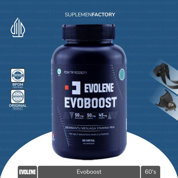 Evolene Evoboost Testoterone Booster Evolene 60 Kapsul BPOM HALAL