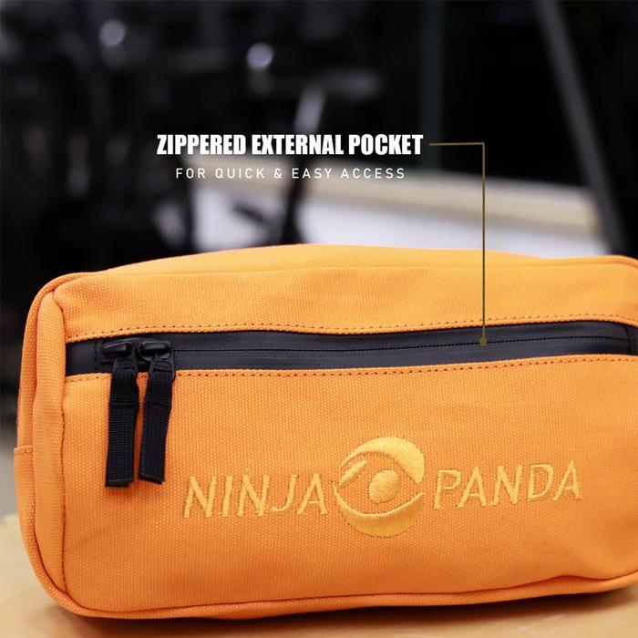 NINJA PANDA Waist Bag CrossFit NOBULL, Running Hiking Sports Waterproof Waxed Canvas ROGUE, ELEIKO Tas - Polar Grey