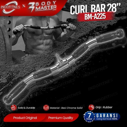 BODYMASTER Curl Bar 28" BM-A225 Handle Cross Over Gym Fitnes