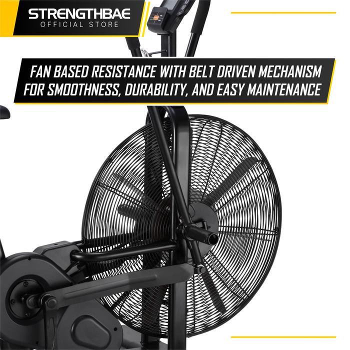 Air Bike STRENGTHBAE Crossfit Commercial Spin Spinning Sepeda Statis