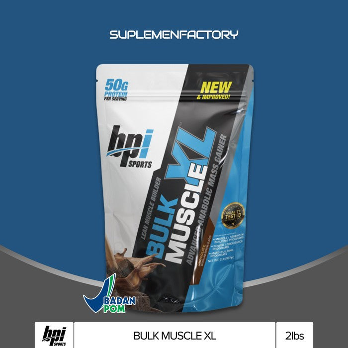 BPI Bulk Muscle XL 2lbs Weight Mass Gainer - 2.37lbs