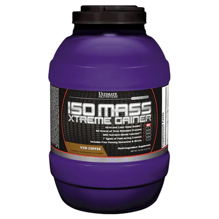 Ultimate Nutrition ISO Mass Xtreme Gainer suplemen fitness / suplemen gym / suplemen protein penambah massa otot - Chocolate Milkshake, 10 lb