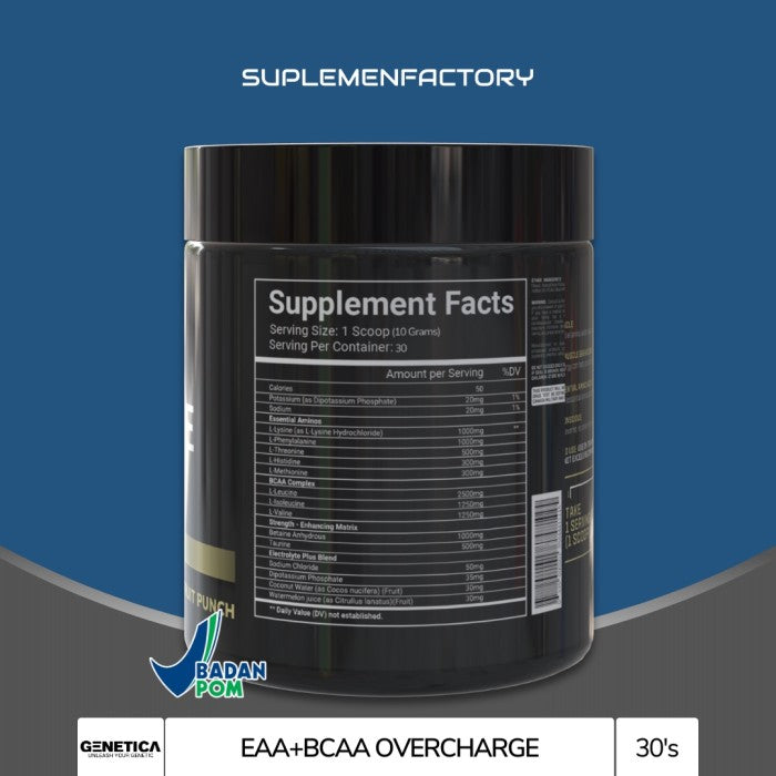 Genetica Overcharge EAA + BCAA Amino Synergy 300 Gram 30 Serving