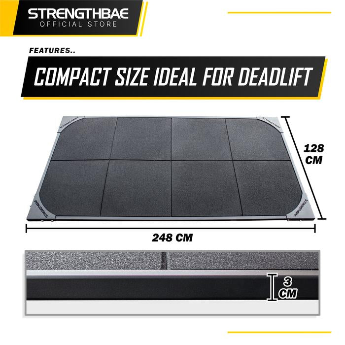 Deadlift Platform STRENGTHBAE Weightlifting Gym Mat Rubber Mats Floor