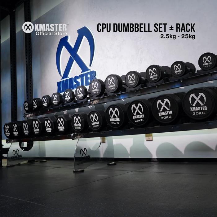 XMASTER CPU Dumbbell 2.5kg-25kg Set + Rack - Round 2,5~25kg
