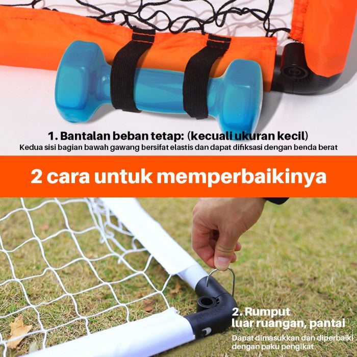 OneTwoFit Gawang sepak bola anak-anak lipat portabel Foot Ball Sport - white 60