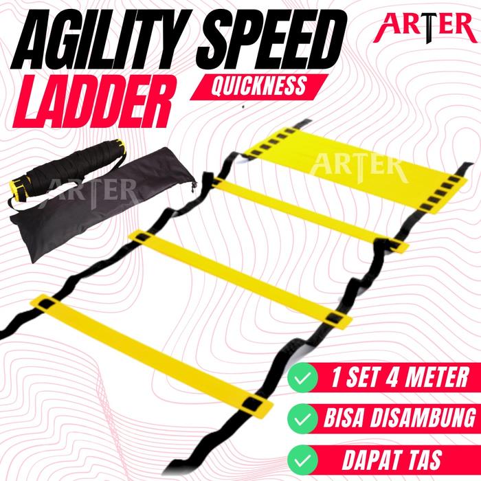ARTER Agility Ladder Premium 4M Speed Ladder Drills Training Tangga
