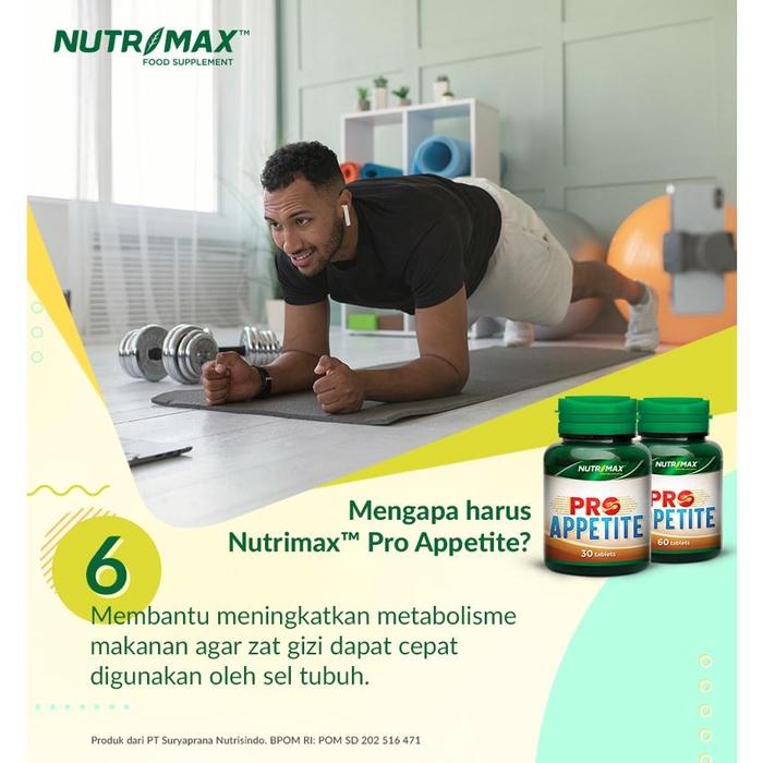 Nutrimax Pro Appetite Menjaga Kesehatan Pencernaan Lambung Temulawak Membantu Mengoptimalkan pencernaan