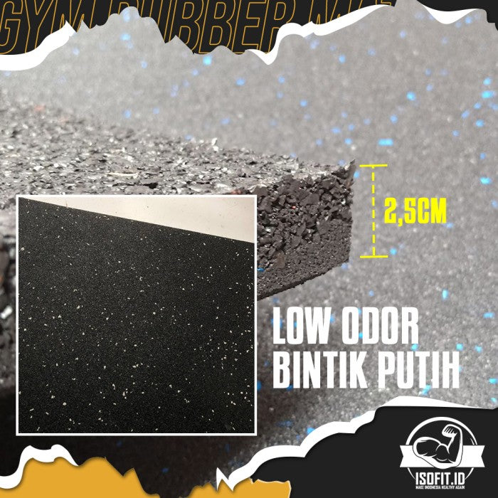 Gym Rubber Floor Mat / Karpet Lantai Karet Tempat Fitness - 1,5CM BIRU