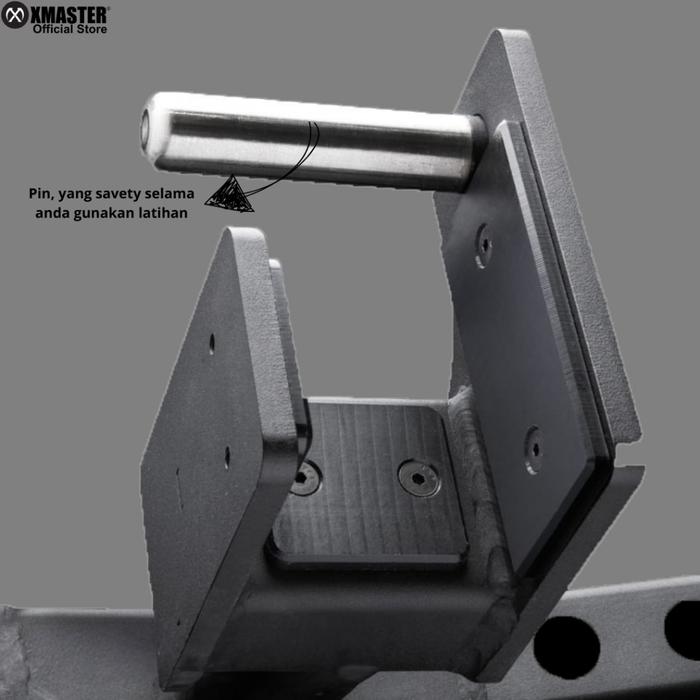 XMASTER Dip Bar Attachment Power Rack – Alat Bodyweight Training & Latihan Dada - Chrome