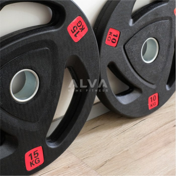 [5CM] Rubber Weight Plate Plat Beban Barbell Barbel 25 Kg