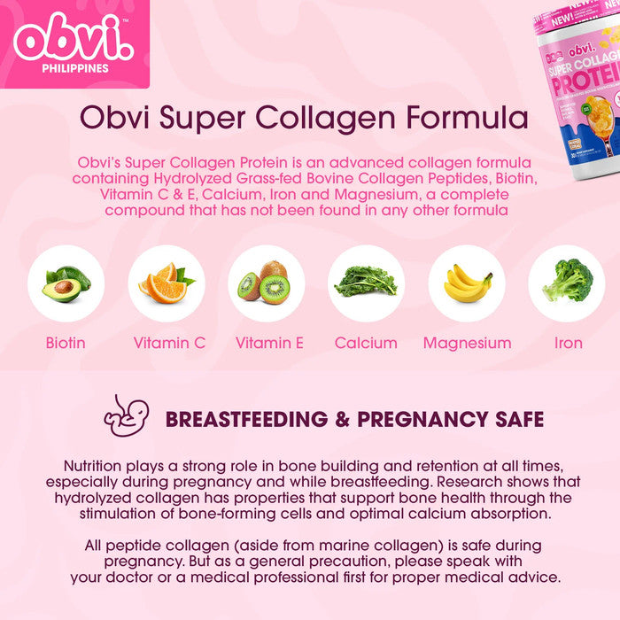 Obvi Super Collagen Protein 30 Servings 337 Gram Whey Protein