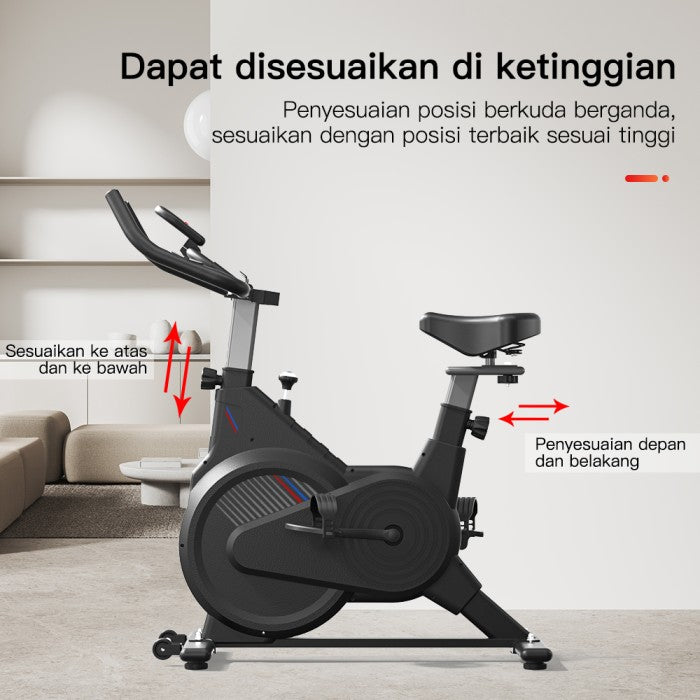 OneTwoFit Spinning Bike LCD Monitor Adjustable Seat 8KG Flying Wheel Exercise Bike Alat Gym Sepeda Statis
