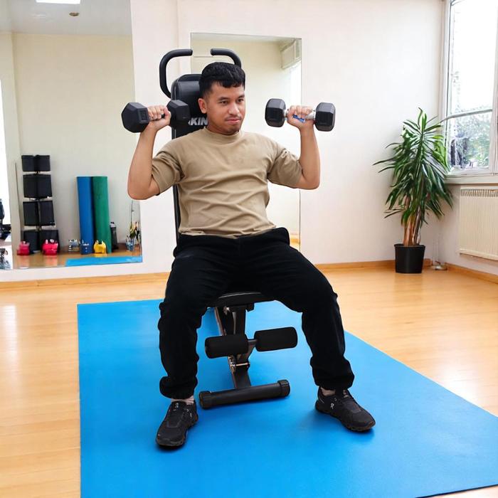 KINETIC DUMBBELL BENCH MULTIFUNGSI - HITAM