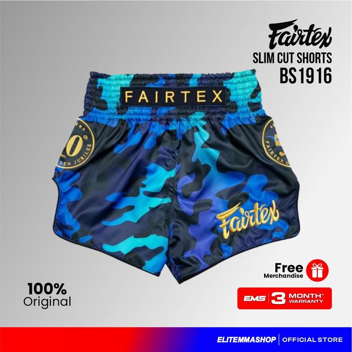 Celana Muay Thai FAIRTEX Slim Cut Golden Jubille Luster BS 1916 - L