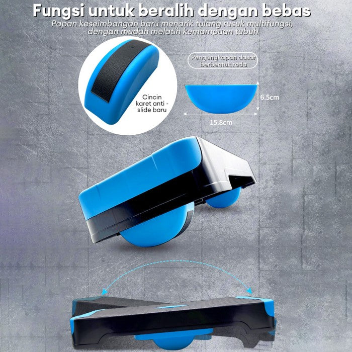 OneTwoFit Aerobic Stepper Sport Papan Senam Aerobic Step Multifunction Adjustable Stepper - Biru