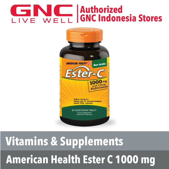 American Health Ester C 1000 Mg- 90 Tablet Salut Selaput (16981)