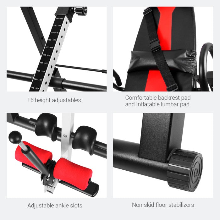 OneTwoFit Heavy Duty Folding Inversion Table Therapy Stretching Machin