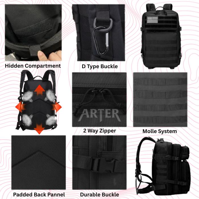 ARTER HEAVY DUTY Backpack Ransel Tas Gym Travel Gym Bag Backpack 45L Cordura 900D Waterproof