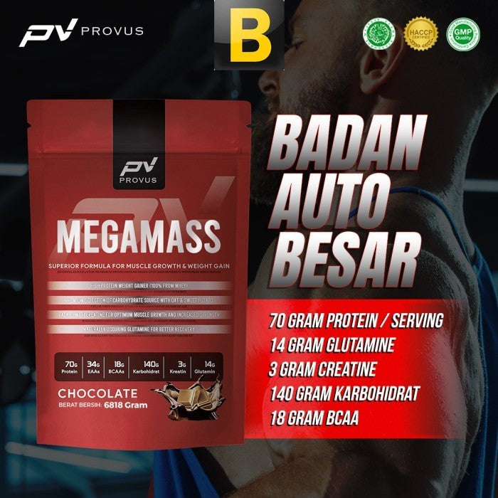 Provus Mega Mass 15Lb -  Weight Gainer - Coklat