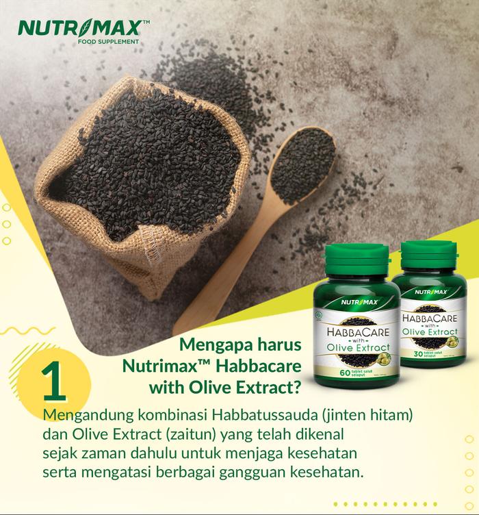 Nutrimax Habbacare With Olive Extract Membantu Memelihara Daya Tahan Tubuh