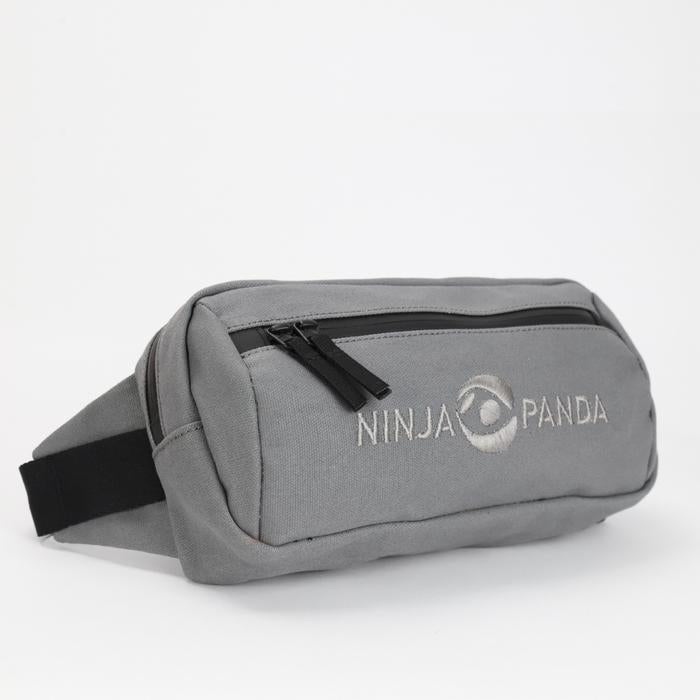NINJA PANDA Waist Bag CrossFit NOBULL, Running Hiking Sports Waterproof Waxed Canvas ROGUE, ELEIKO Tas - Polar Grey