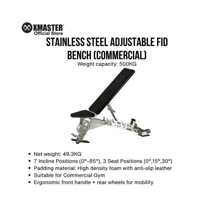 XMASTER  Adjustable Gym Bench Fitness Strength Flat Bench CrossFit Bodybuilding Powerlifting ROGUE - Adjustable Bench Pro