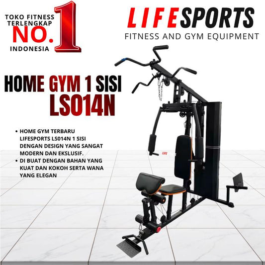 Alat Finess Home Gym lifesports ls014  1Sisi Berat Beban 75kg Plus pull up