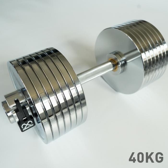 XMASTER Loadable Dumbbell Set Fleksibel dengan Rasa Barbel Berat Adjustable 120KG untuk Fitness Gym CrossFit Training ROGUE ELEIKO - 45Kg each 2pc