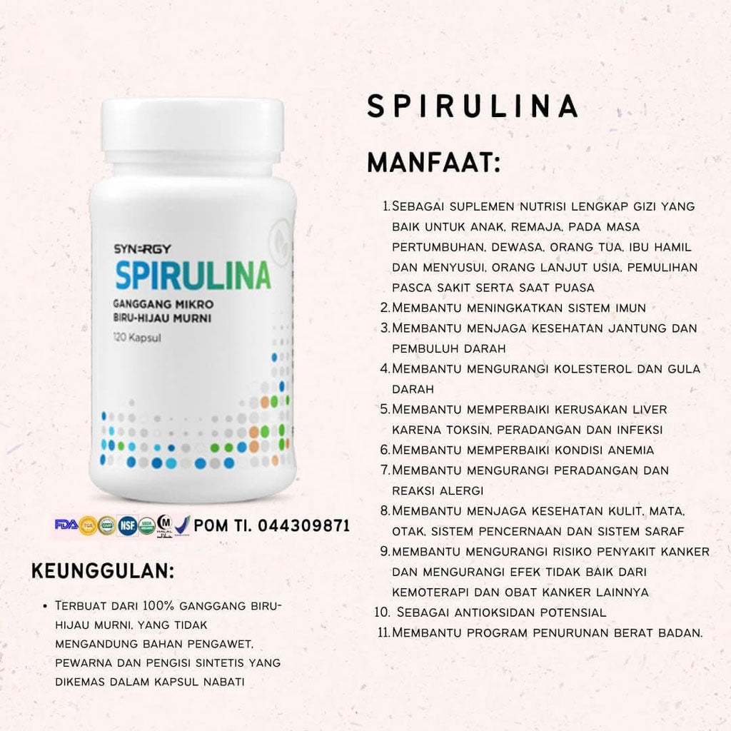 Synergy Spirulina 120 Kapsul