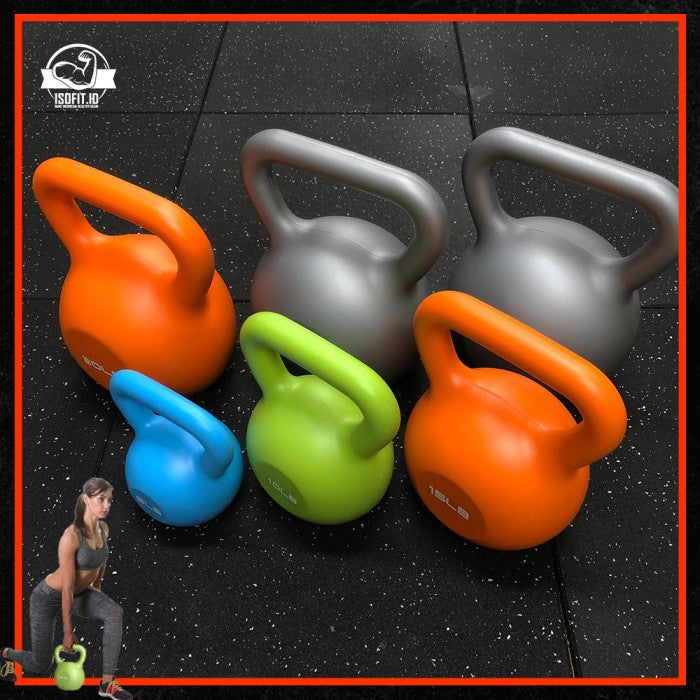 KettleBell 20-LBS / Ketel Bel / Kettle Bell / Alat Angkat Beban / Alat Squat Fitness Rumah bahan PVC Vinyl Halus