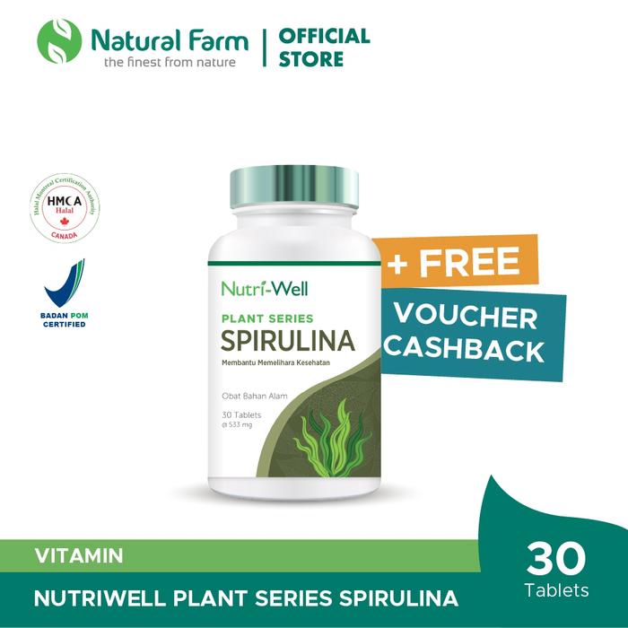 Nutriwell Plant Series Spirulina - 30 Tablets