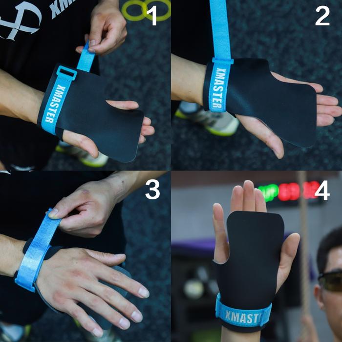 XMASTER CrossFit Palm Grip Gymnastics Pull up hand gloves Bear Komplex Sport Gear Muscle up ROGUE - Green XMASTER, S