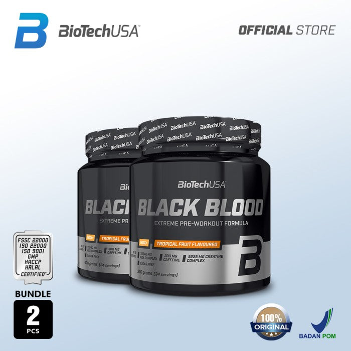 Bundle - BLACK BLOOD Pre Workout  340 + 340Gram  - Tropical Fruit