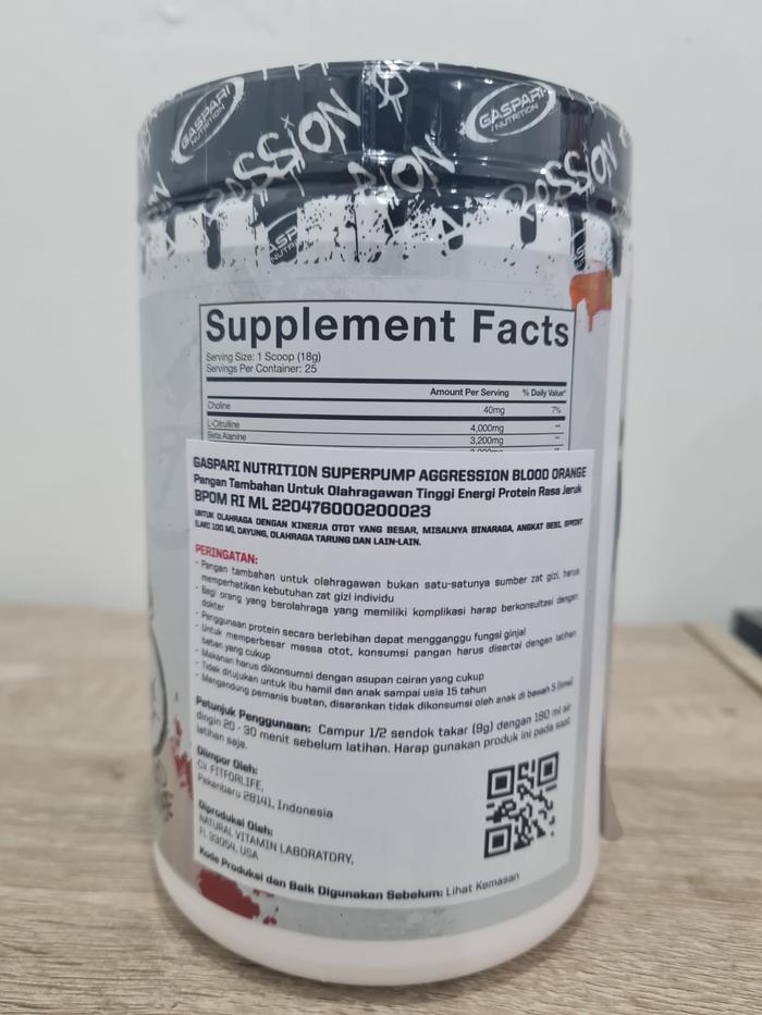 Gaspari Superpump Aggression 25 Serving Preworkout - Gangsta Grape