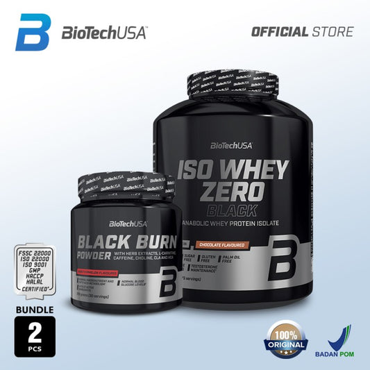 Bundle - ISOWHEY ZERO BLACK 2270Gr + BLACK BURN 210Gr - Coklat