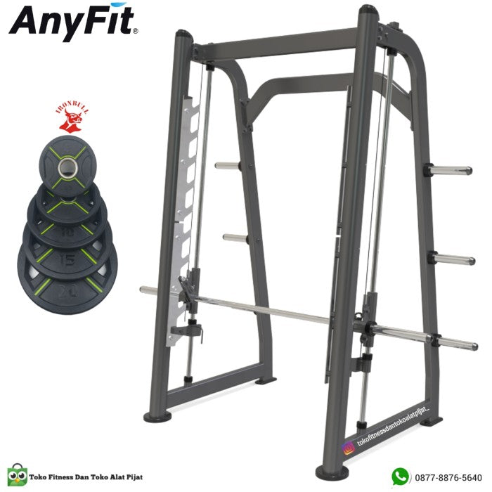 AnyFit PEB201 SMITH MACHINE + Rubber Plate 105Kg