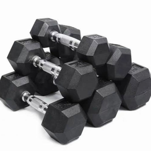 Hex Rubber Dumbbell Set 2.5kg-25kg | 10pair | 275kg