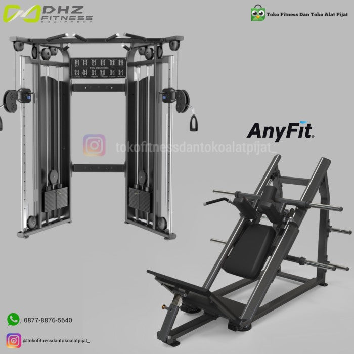 Bundling AnyFit PEB204 PLATE LOADED SQUAT & DHZ DUAL PULLEY E1017C