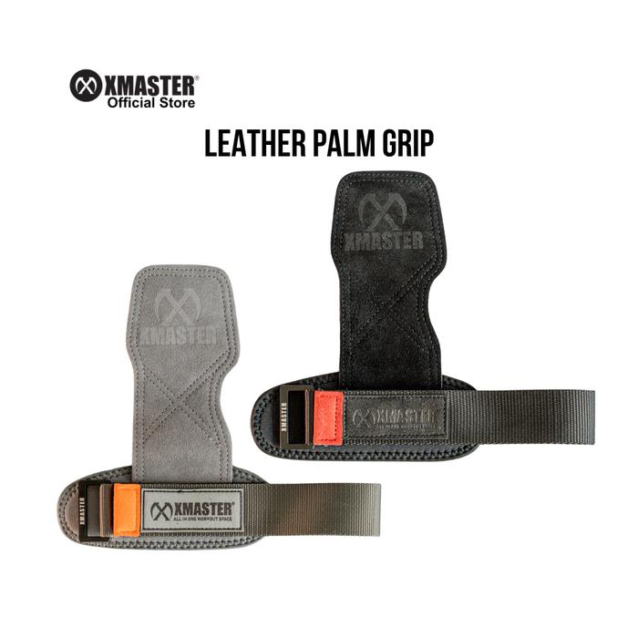 XMASTER Leather Palm Grip for Weightlifting Support - Gray