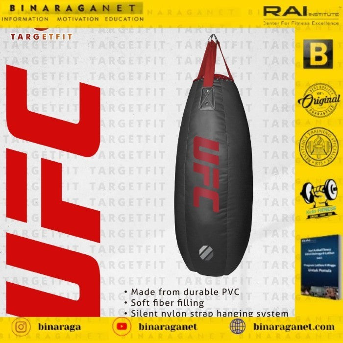 UFC PRO TEAR DROP BAG 70LBS - Hitam / SAMSAK TINJU / BOXING