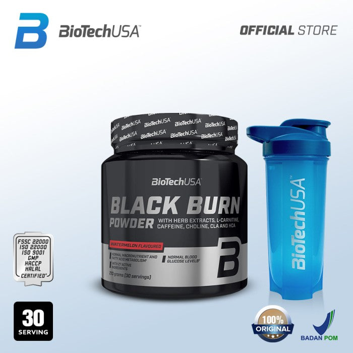 Biotech - BLACK BURN POWDER 210 Gram (fat burner) - Watermelon