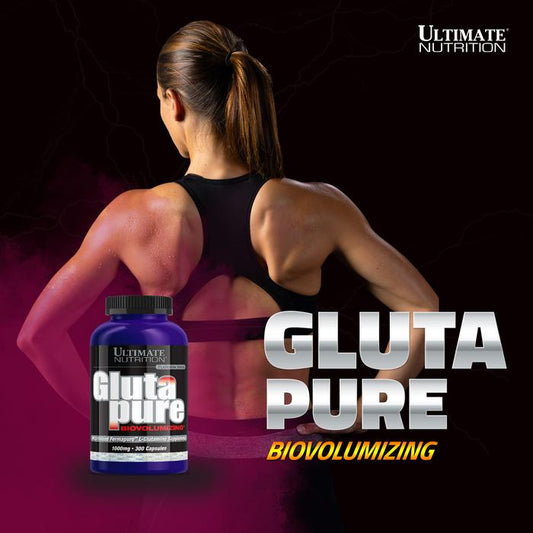 Ultimate Nutrition Glutapure 300Caps/ Suplemen Gym/ Suplemen Menjaga Massa Otot protein  shake