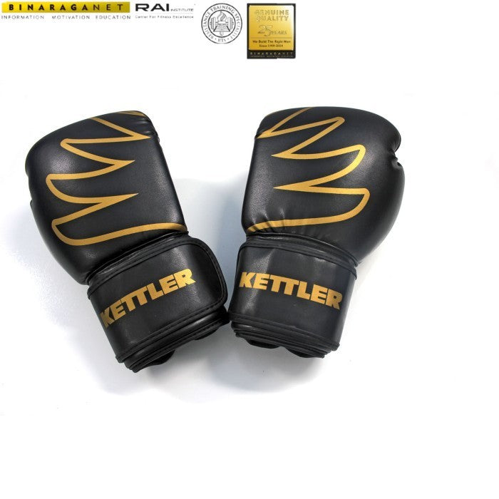 Kettler Boxing Gloves Black Gold Sarung Tinju